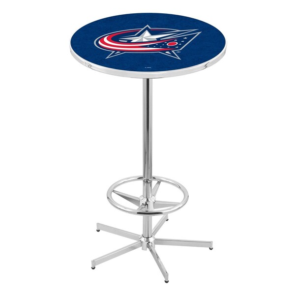 42" Chrome Columbus Blue Jackets Pub Table